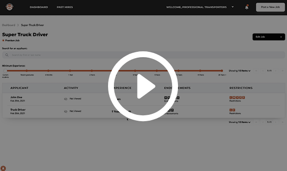 viewing and managing applicants